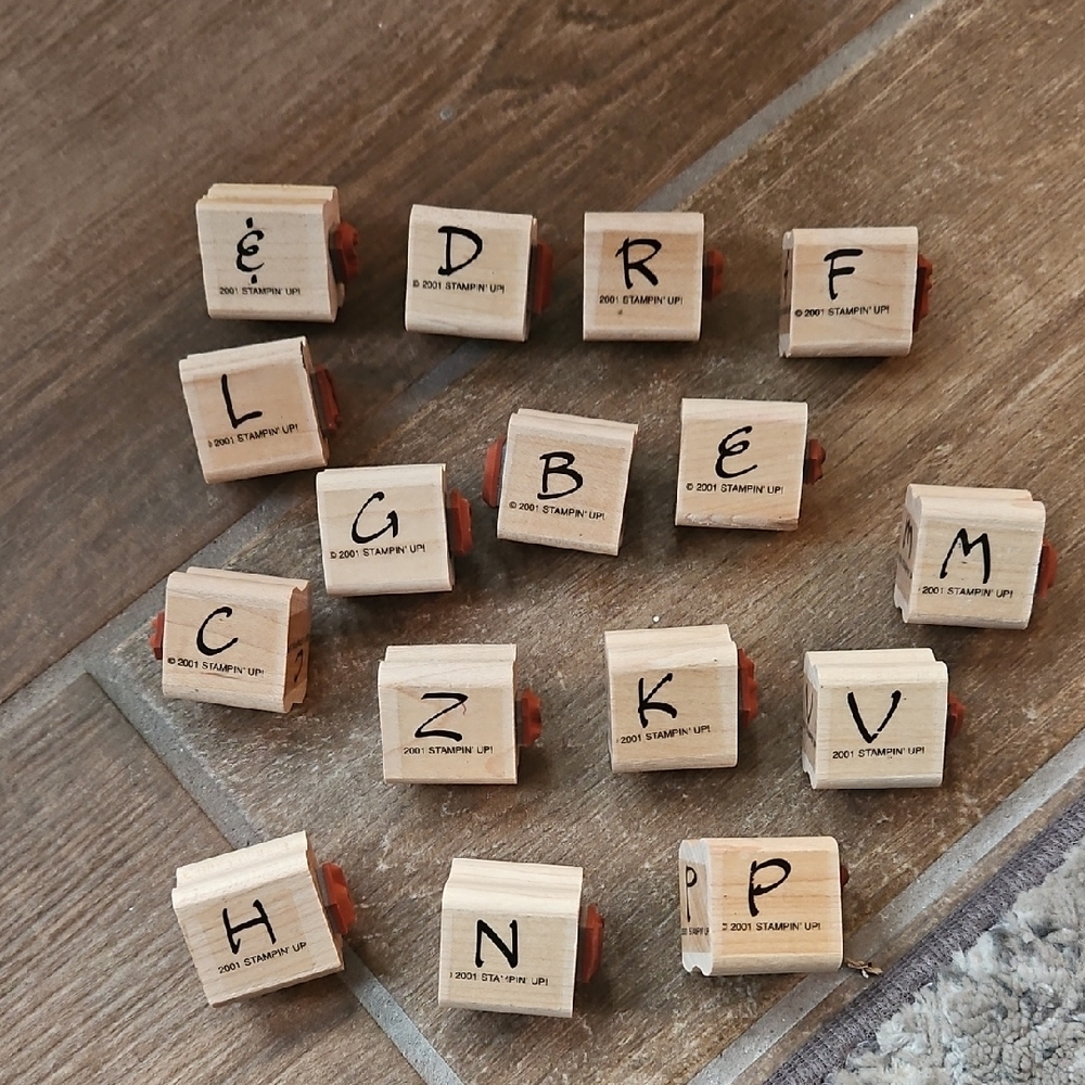 Stampin' Up alphabet letters wooden stamps